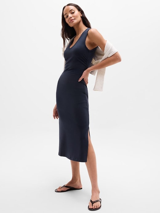 Image number 1 showing, Essential V-Neck Midi Dress