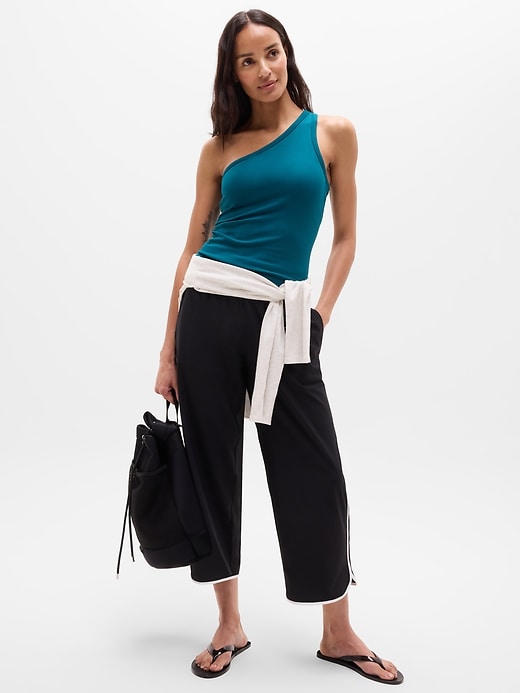 Image number 2 showing, Signature Rib Asym One Shoulder Support Top