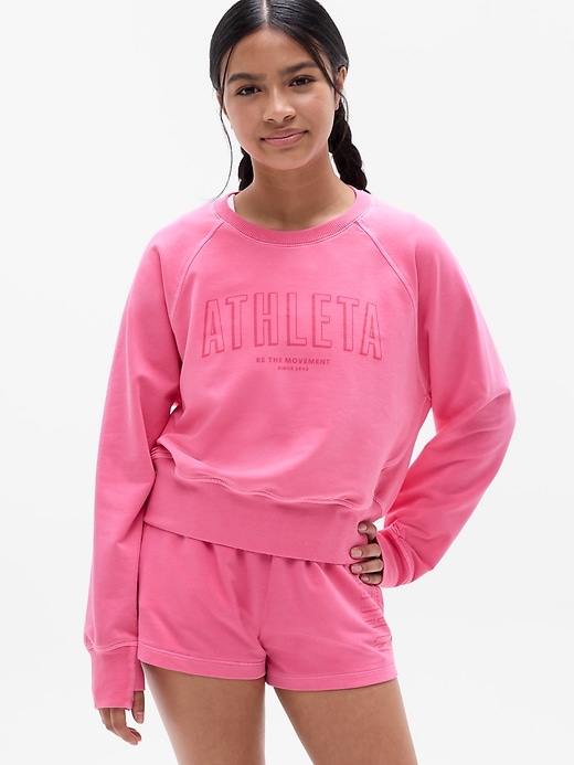 Image number 1 showing, Athleta Girl All Day Crewneck Sweatshirt