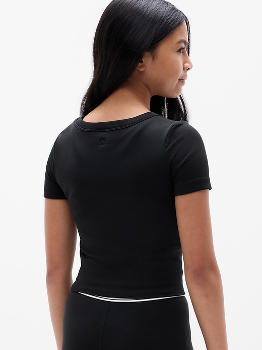 Image number 3 showing, Athleta Girl Rise Above Rib Scoop Tee