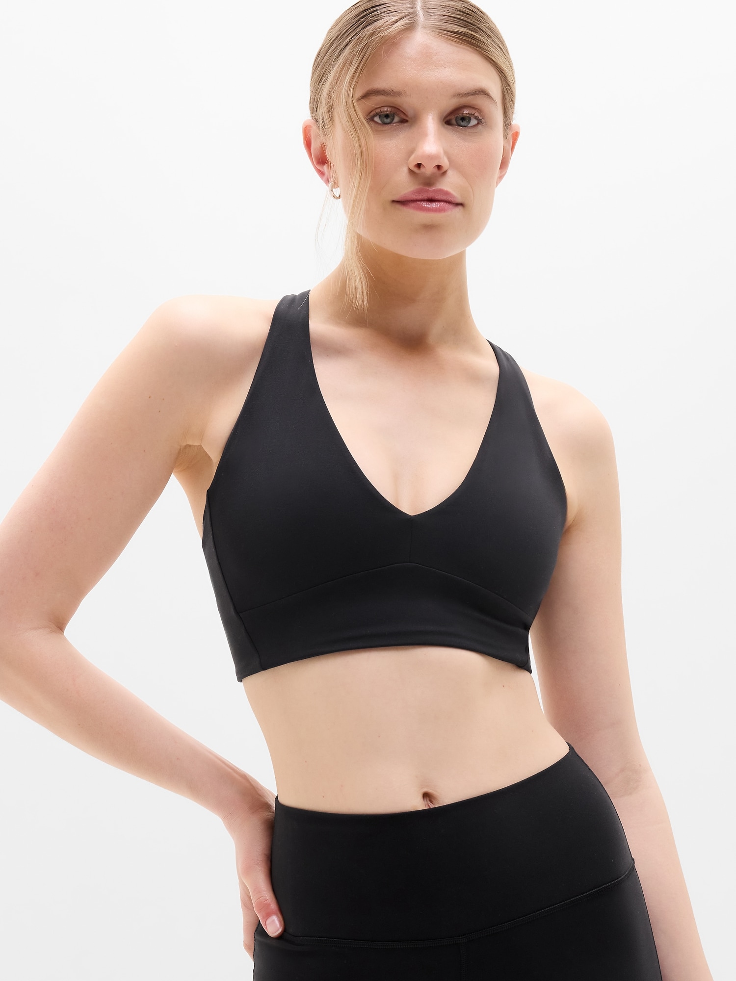 Athleta Women's Transcend Longline Bra A-C Black Size L