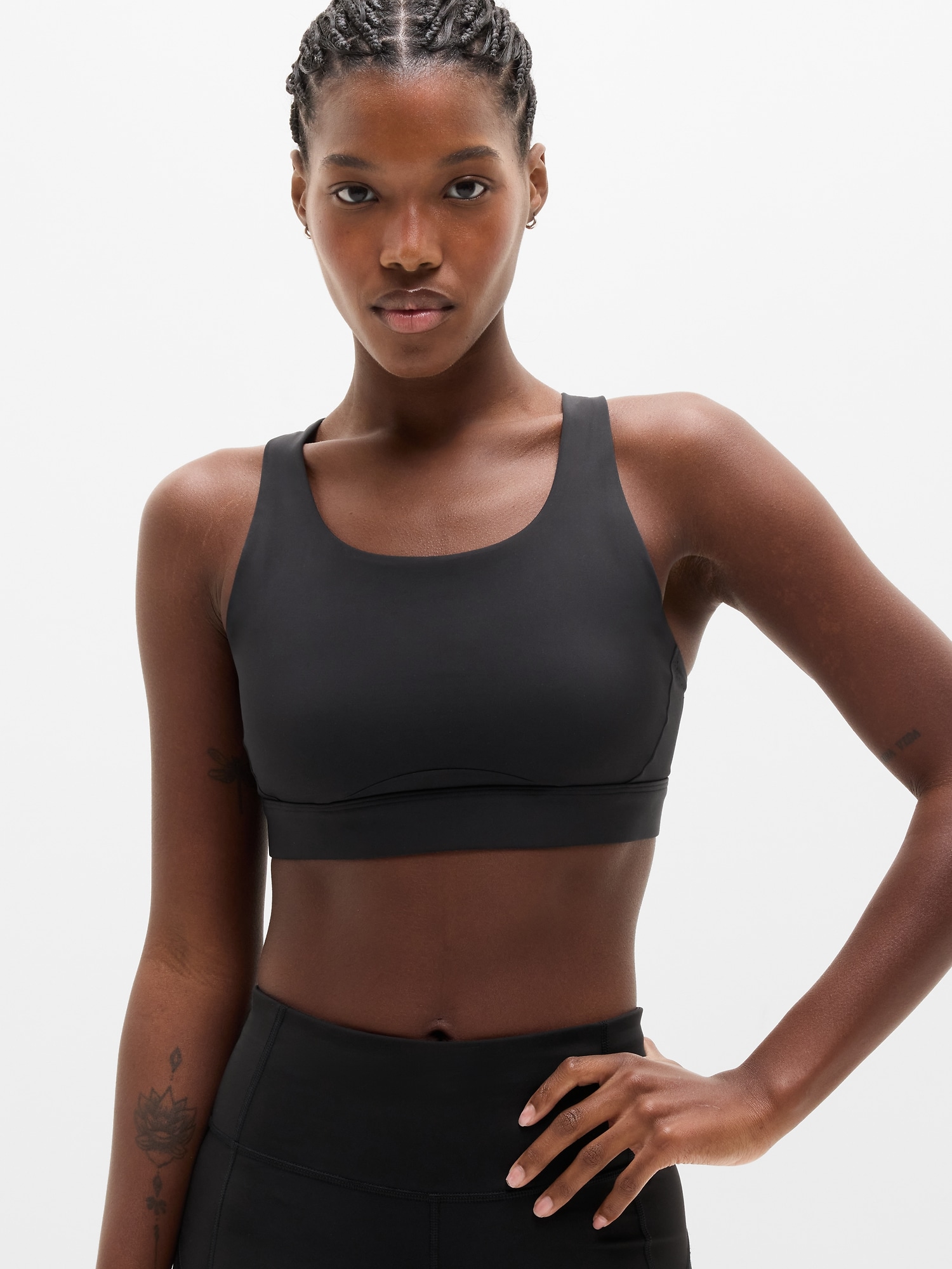 Athleta Women's Interval Sports Bra D-Dd Black  Size L