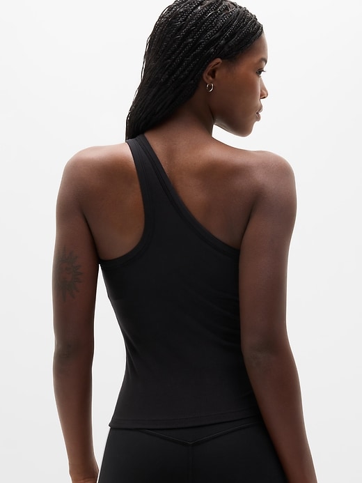 Image number 3 showing, Signature Rib Asym One Shoulder Support Top