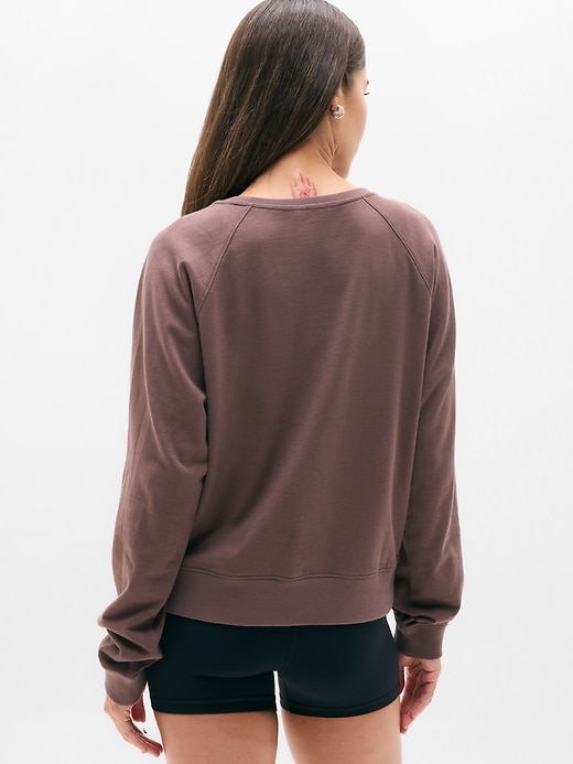 Image number 3 showing, Airy Cotton Terry Crew Sweatshirt