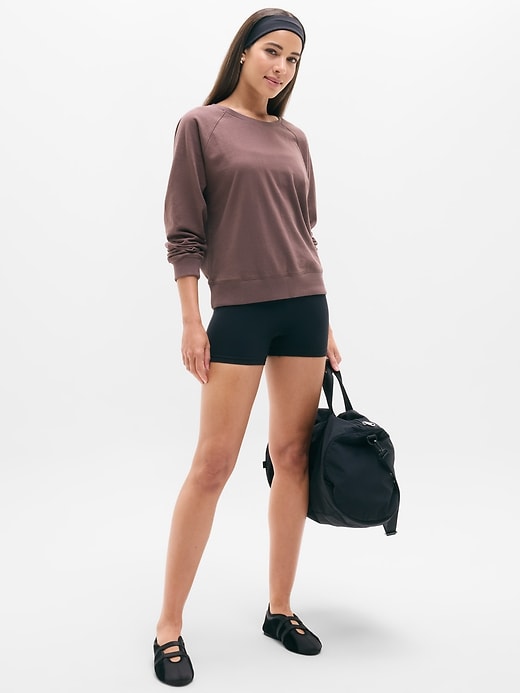 Image number 2 showing, Airy Cotton Terry Crew Sweatshirt