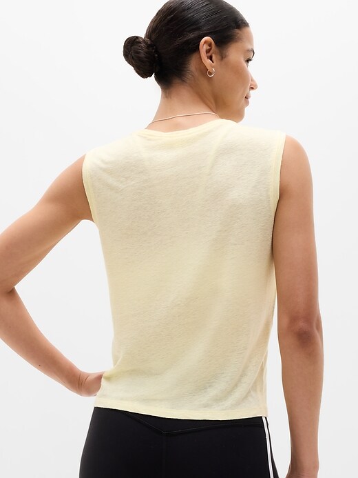 Image number 3 showing, Getaway Linen Blend Muscle Tank