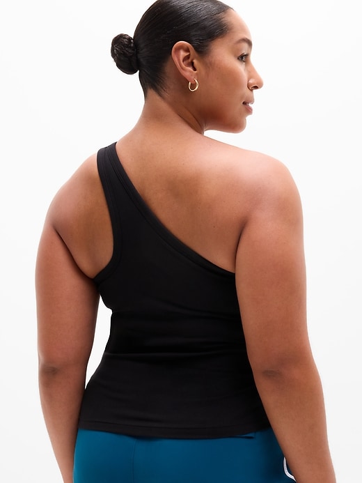 Image number 7 showing, Signature Rib Asym One Shoulder Support Top