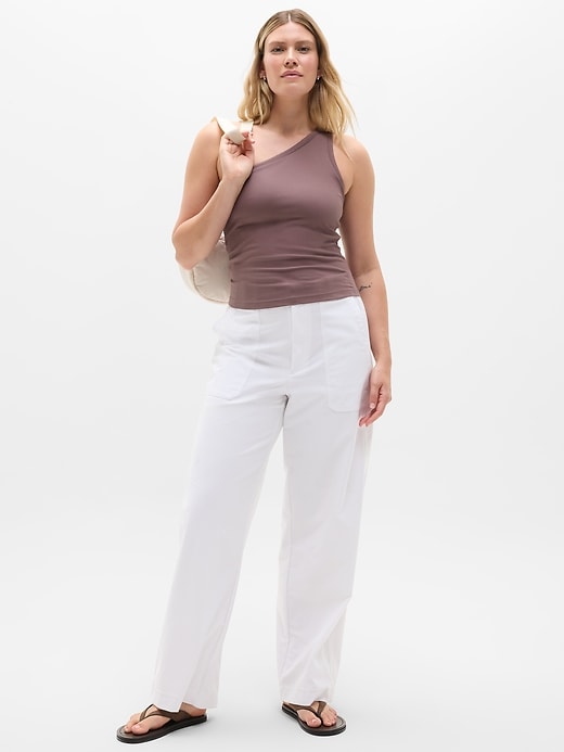 Image number 5 showing, Signature Rib Asym One Shoulder Support Top