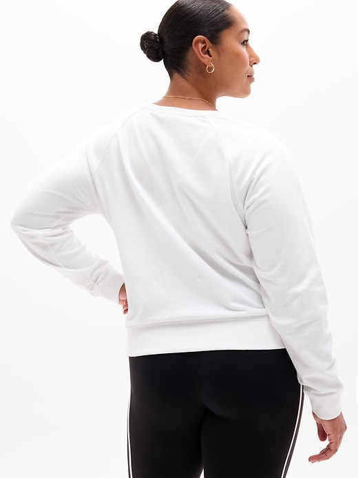 Image number 6 showing, Airy Cotton Terry Crew Sweatshirt