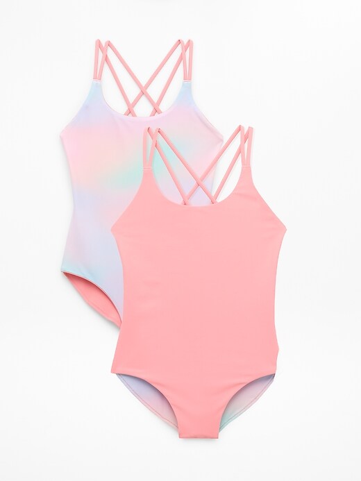 Image number 2 showing, Athleta Girl Reversible Strappy One Piece