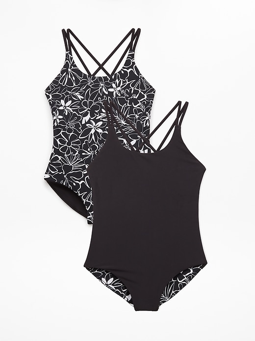 Image number 2 showing, Athleta Girl Reversible Strappy One Piece