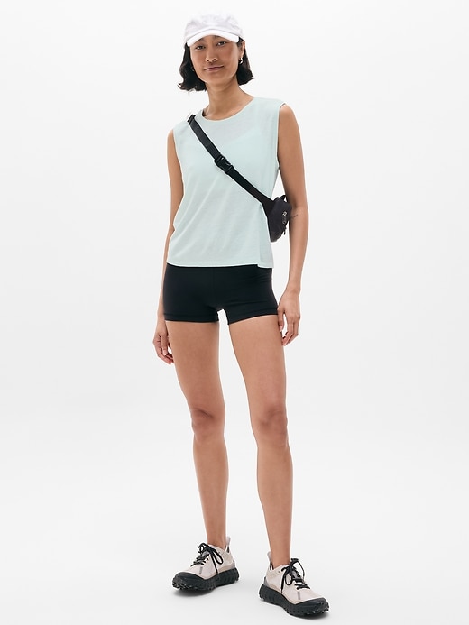 Image number 4 showing, Getaway Linen Blend Muscle Tank