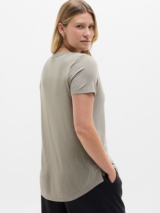 Image number 5 showing, Breezy Scoop V-Neck Tee