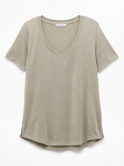 Image number 8 showing, Breezy Scoop V-Neck Tee