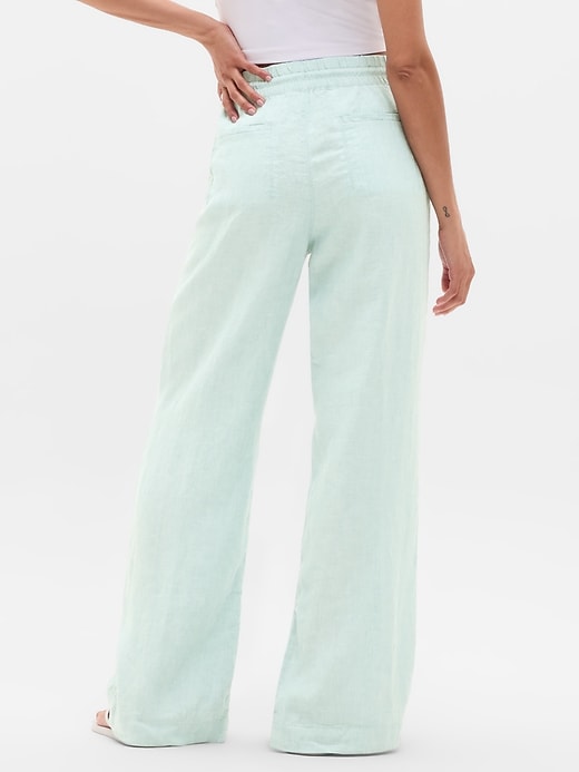 Image number 3 showing, Retreat Linen High Rise Wide Leg Pant