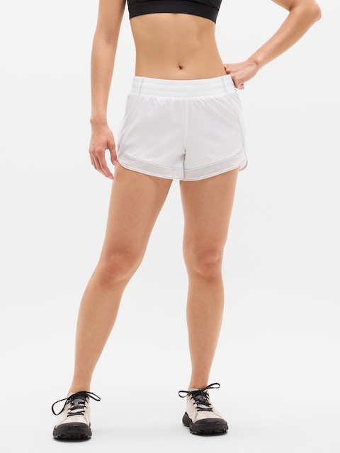 Mesh Racer Run Mid Rise 4" Short