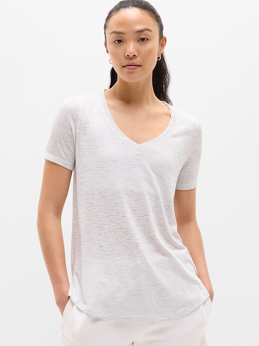 Image number 1 showing, Breezy Scoop V-Neck Tee