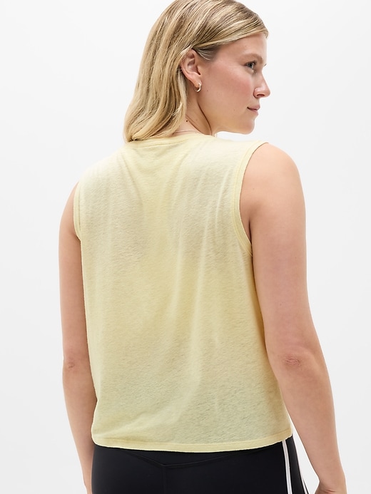 Image number 5 showing, Getaway Linen Blend Muscle Tank