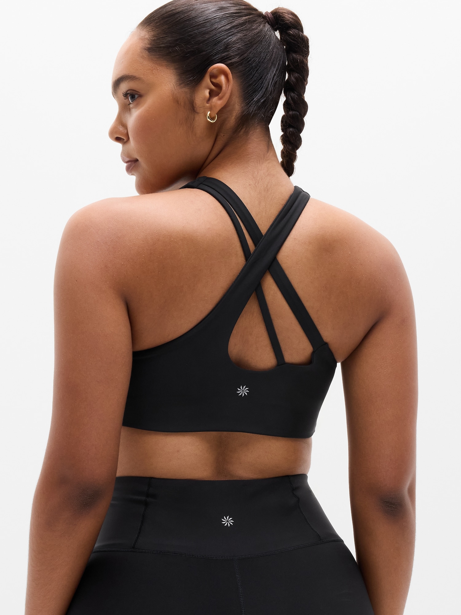 Athleta Women's Circuit Train Sports Bra A-C Black Size L