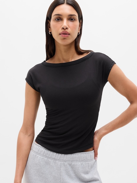 Perfect Rib Boatneck Tee