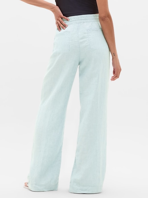 Image number 3 showing, Retreat Linen High Rise Wide Leg Pant