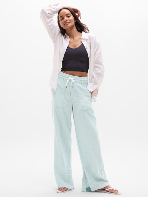 Retreat Linen High Rise Wide Leg Pant
