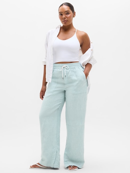 Image number 6 showing, Retreat Linen High Rise Wide Leg Pant
