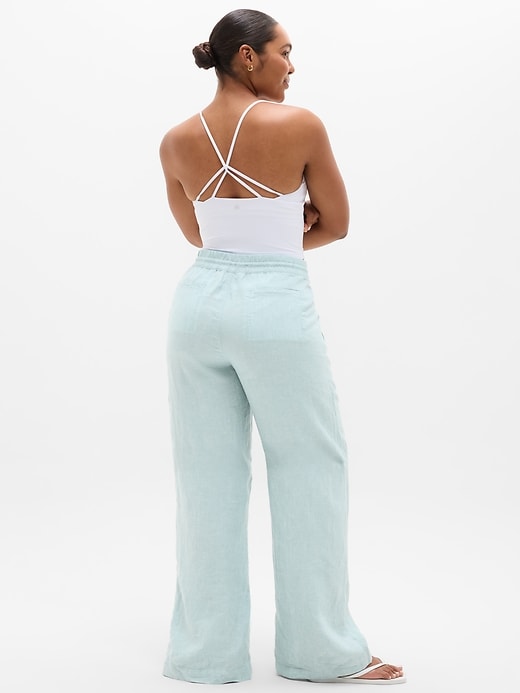 Image number 7 showing, Retreat Linen High Rise Wide Leg Pant