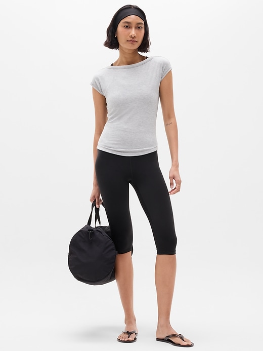 Image number 2 showing, Perfect Rib Boatneck Tee
