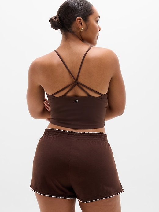 Image number 5 showing, Airy Cotton Terry Mid Rise Picot Shortie