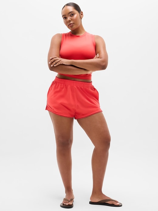 Image number 4 showing, Airy Cotton Terry Mid Rise Picot Shortie