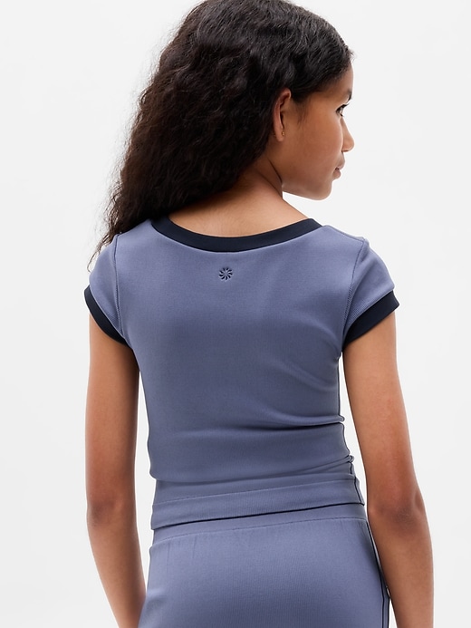 Image number 3 showing, Athleta Girl Rise Above Rib Finish Line Tee