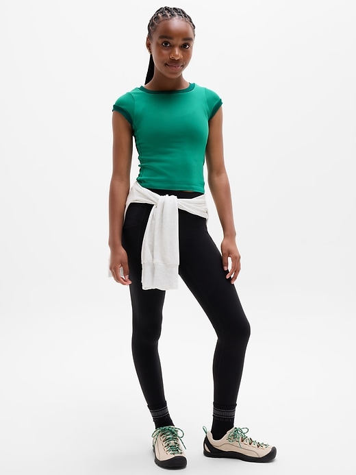 Image number 2 showing, Athleta Girl Rise Above Rib Finish Line Tee