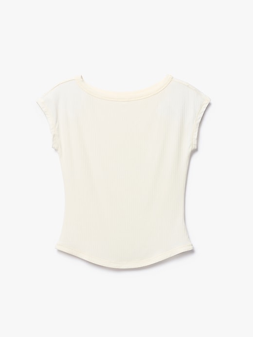 Image number 5 showing, Perfect Rib Boatneck Tee