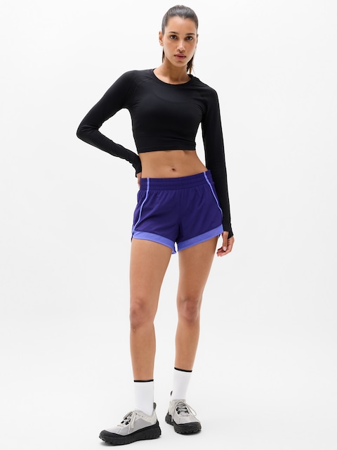 Mesh Racer Run Mid Rise 4" Short