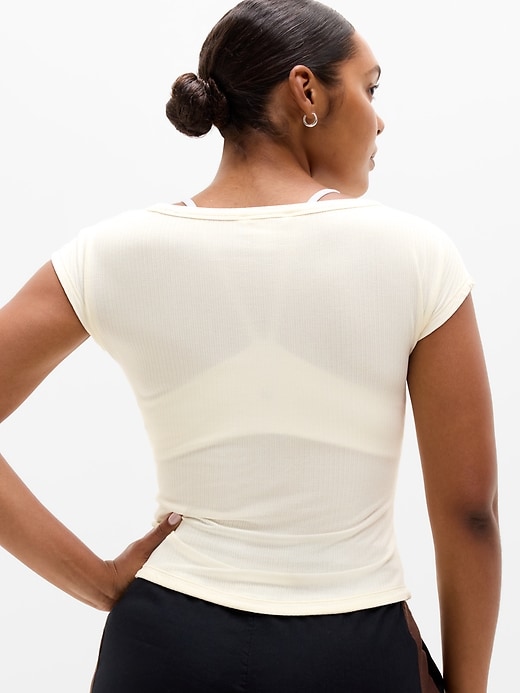 Image number 6 showing, Perfect Rib Boatneck Tee