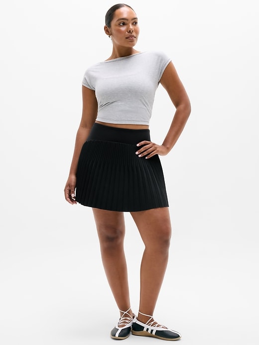 Image number 5 showing, Featherweight Plissé Skort