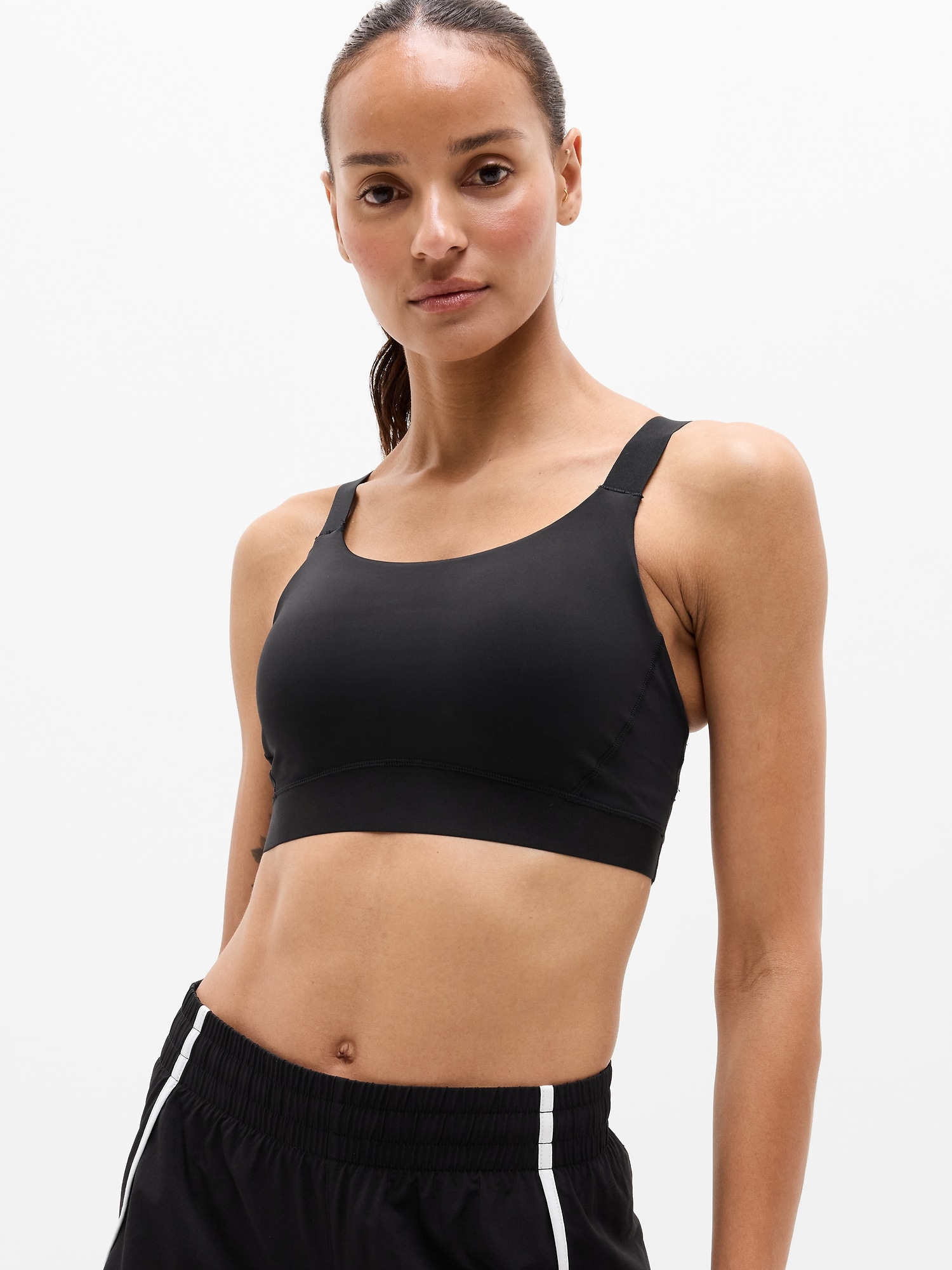 Athleta Women's Interval Adjustable Sports Bra A-C Black Size L