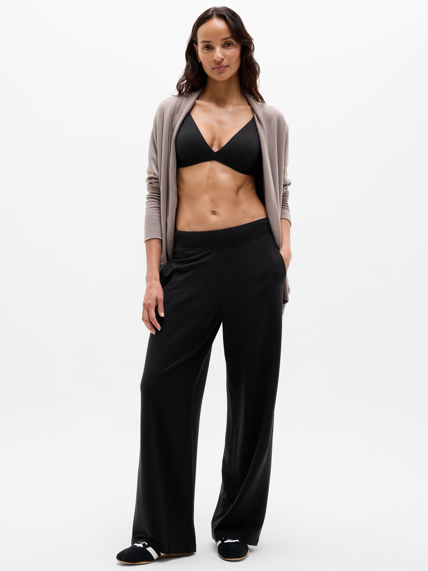 Athleta Women's Coaster Luxe Straight Leg Pant Black Tall Size L