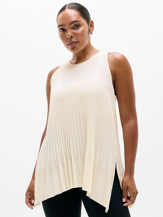 Image number 1 showing, Featherweight Plissé Tank