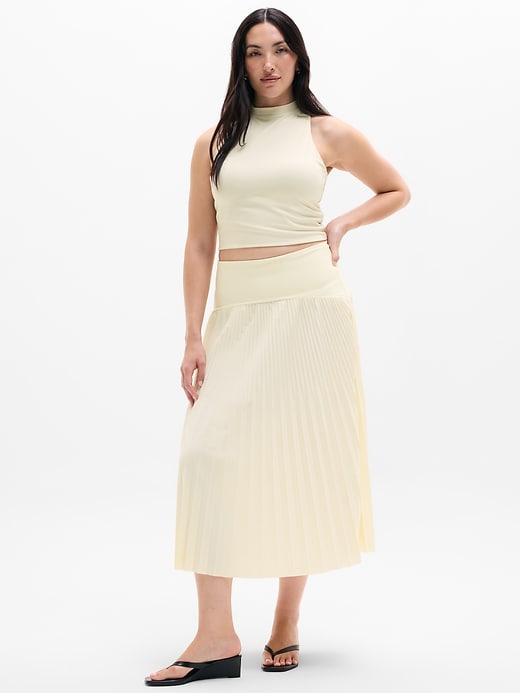 Image number 5 showing, Featherweight Plissé Midi Skirt