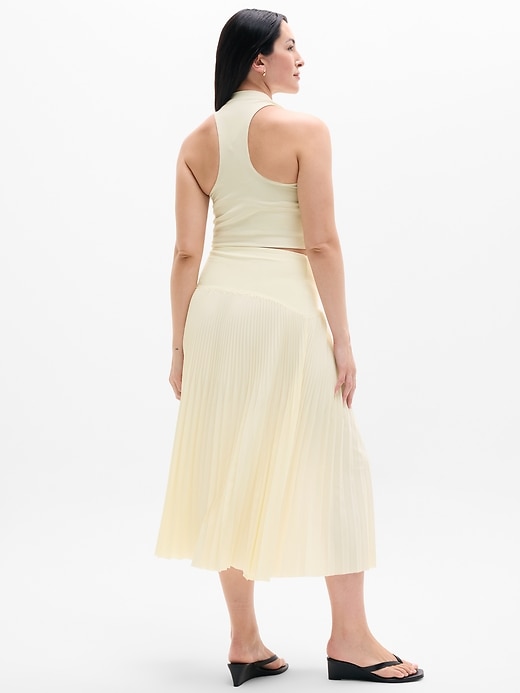 Image number 6 showing, Featherweight Plissé Midi Skirt