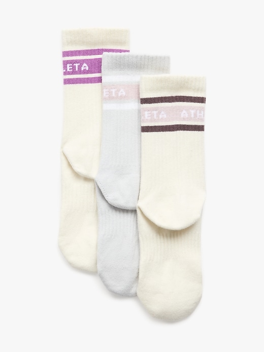 Image number 2 showing, Athleta Girl Everyday Crew Sock 3-Pack