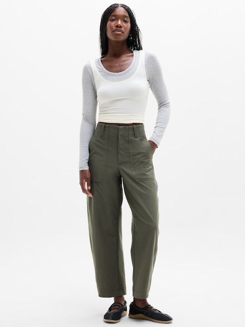 Skyline High Rise Barrel Leg Pant