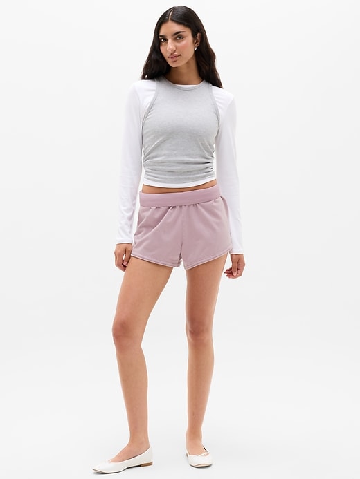 Image number 1 showing, Airy Cotton Terry Snow Wash Shortie