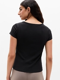 Image number 3 showing, Signature Rib Scoop Tee