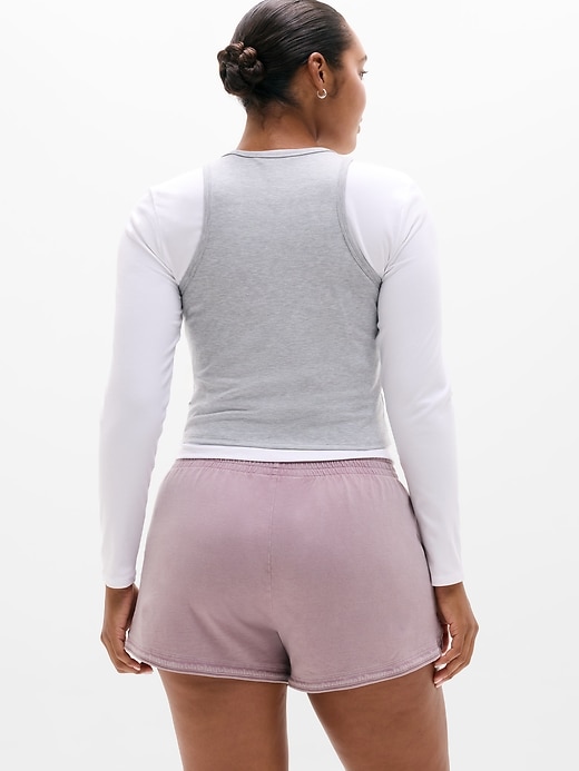 Image number 5 showing, Airy Cotton Terry Snow Wash Shortie