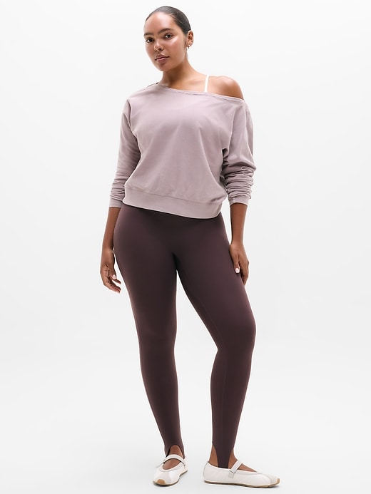 Image number 4 showing, Airy Cotton Terry Snow Wash Boat Neck Sweatshirt