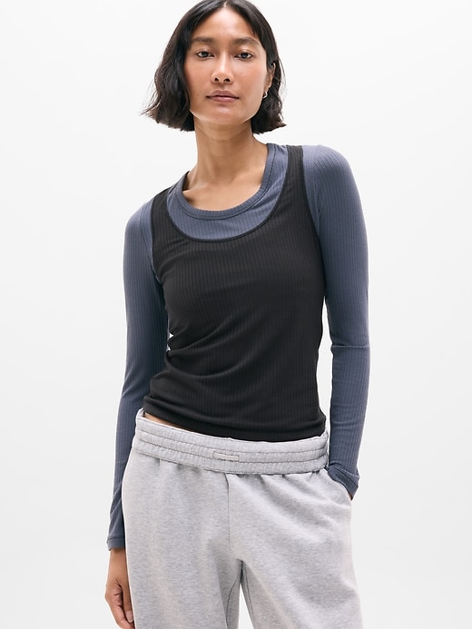 Image number 1 showing, Perfect Rib Layered Top