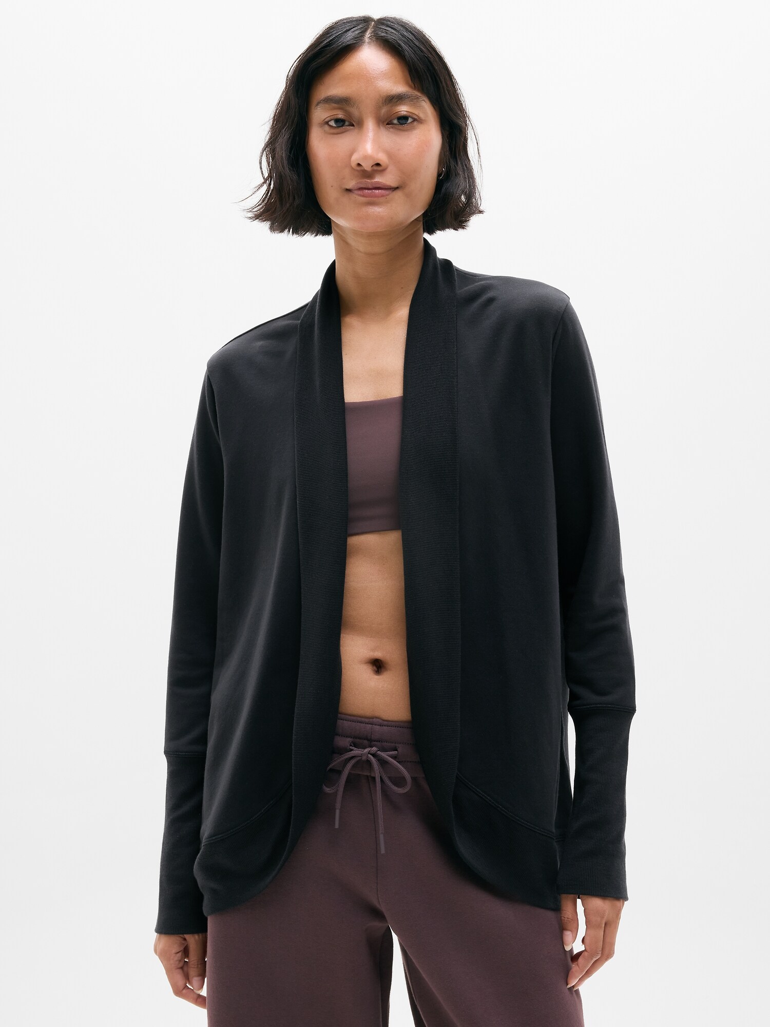 Athleta Women's Coaster Luxe Open Cardigan Black Size L